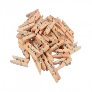 CORBAS MINIBROCHES DE MADERA NATURAL x 100u